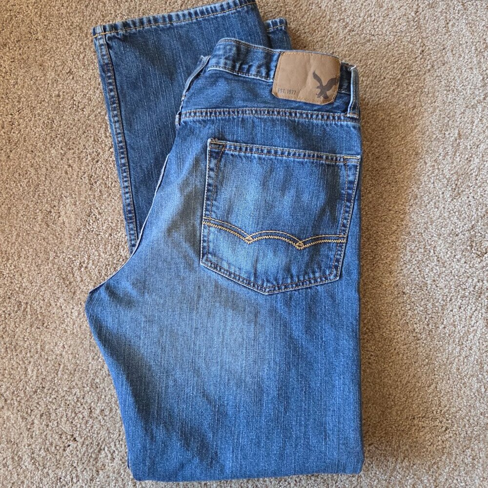 American Eagle Men's 34x34 Relaxed Straight Jeans